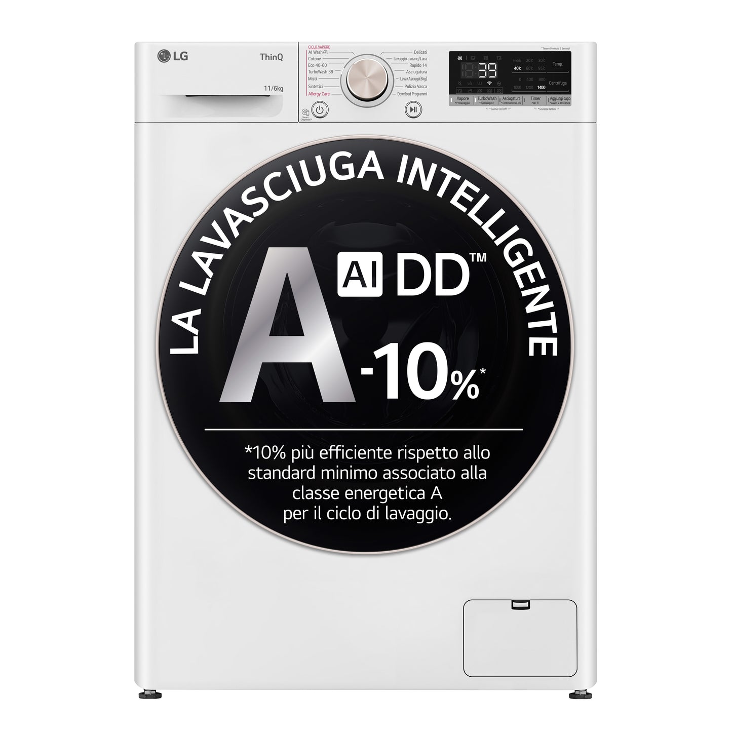 LG BIANCO D4R7011TSWG | LAVASCIUGA | LAVASCIUGA CARICO FRONTALE | LAVASCIUGA CARICO FRONTALE | LAVAS