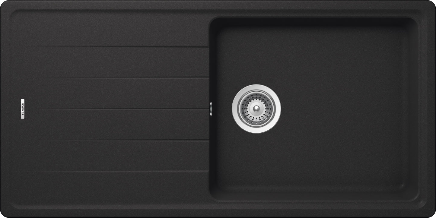 Schock ELED100LA51 | 1 VASCA LARGE + GOCCIOLATOIO - REVERSIBILE | Cristalite | 1000x500 | ANTRACITE