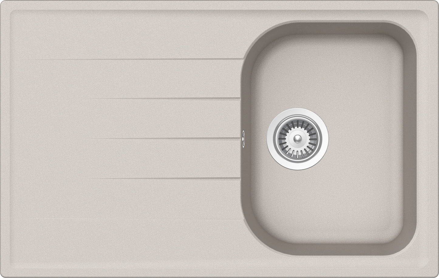 Schock LITD100SA16 | 1 VASCA + GOCCIOLATOIO - REVERSIBILE | Cristalite | 790x500 | NEW ALUMINA | Bas