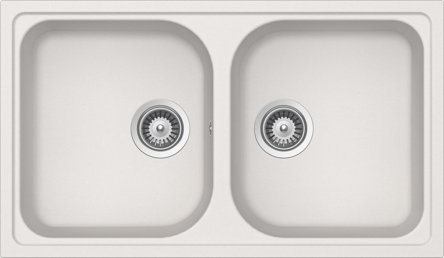 Schock LITN200A16N | 2 VASCHE | Cristalite | 860x500 | NEW ALUMINA | Base 90 | LAVELLI CRISTALITE