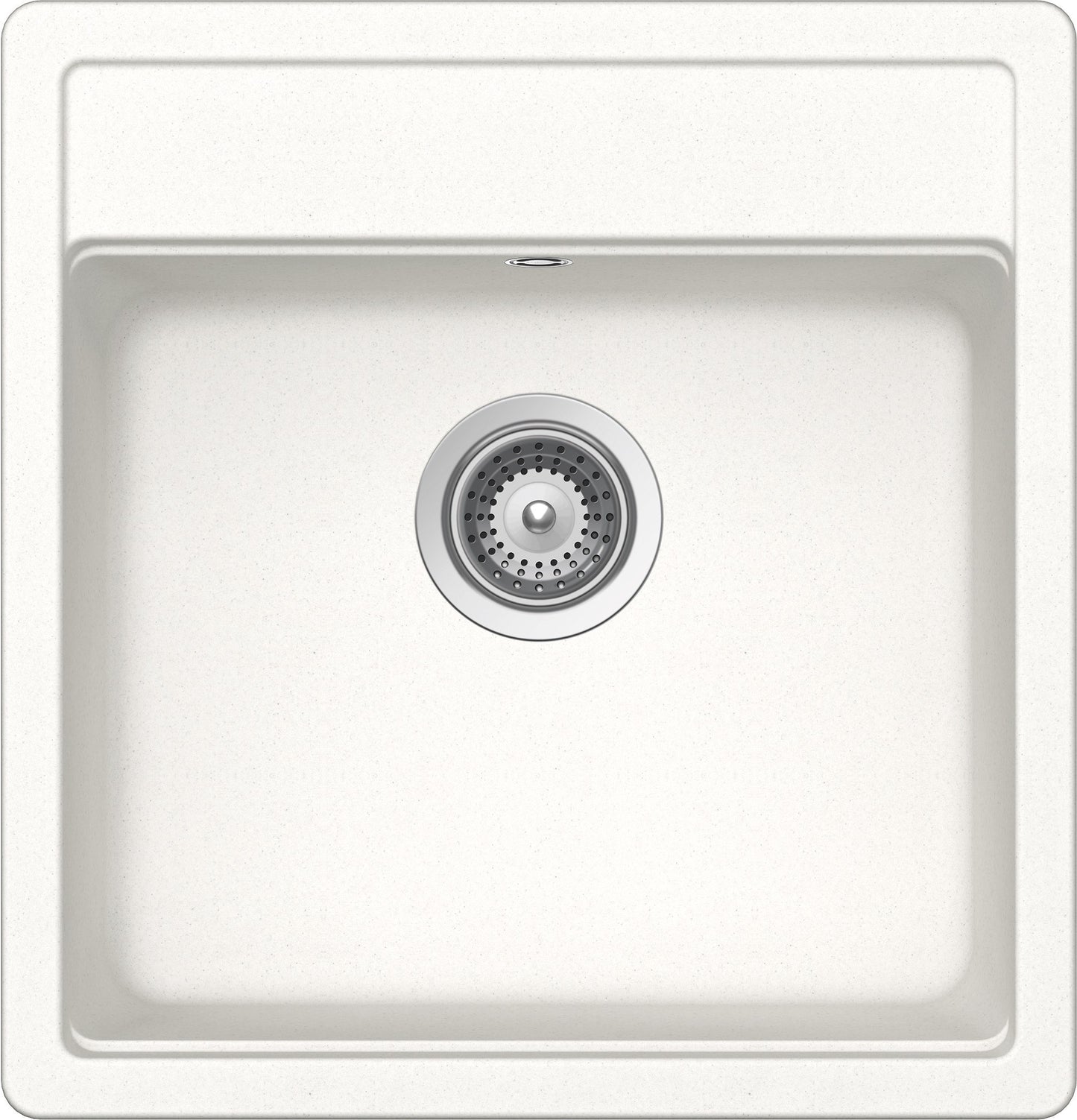 Schock NEMN100S01 | 1 VASCA - BINARIO INTEGRATO PER ACCESSORI | Cristalite | 490x510 | BIANCO ASSOLU