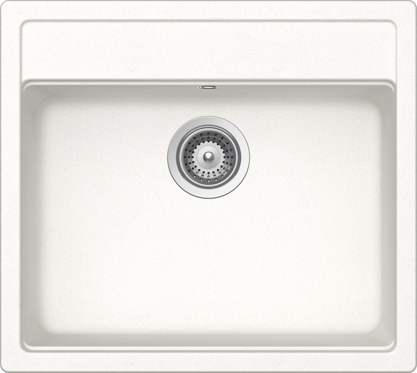 Schock NEMN100001 | 1 VASCA - BINARIO INTEGRATO PER ACCESSORI | Cristalite | 570x510 | BIANCO ASSOLU