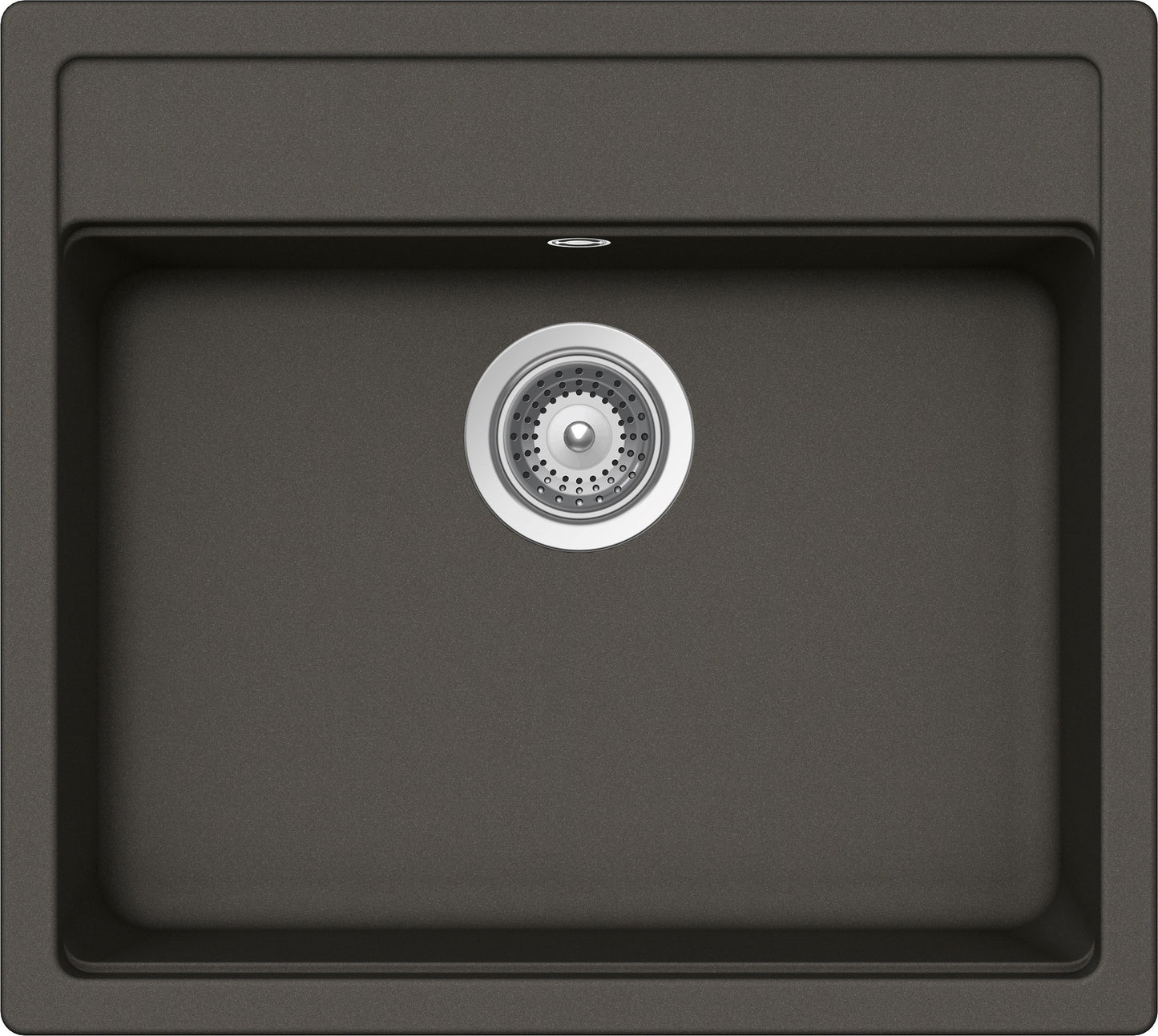 Schock NEMN100043 | 1 VASCA - BINARIO INTEGRATO PER ACCESSORI | Cristalite | 570x510 | ASPHALT | Bas