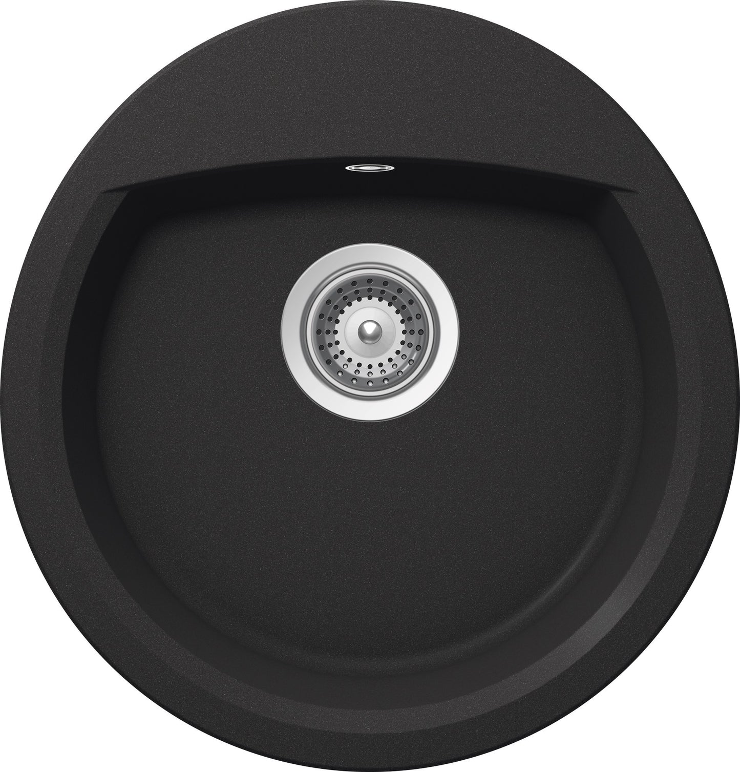 Schock NEMR100051 | 1 VASCA - OVALE - BANCO RUBINETTERIA | Cristalite | 490X470 | ANTRACITE | Base 4