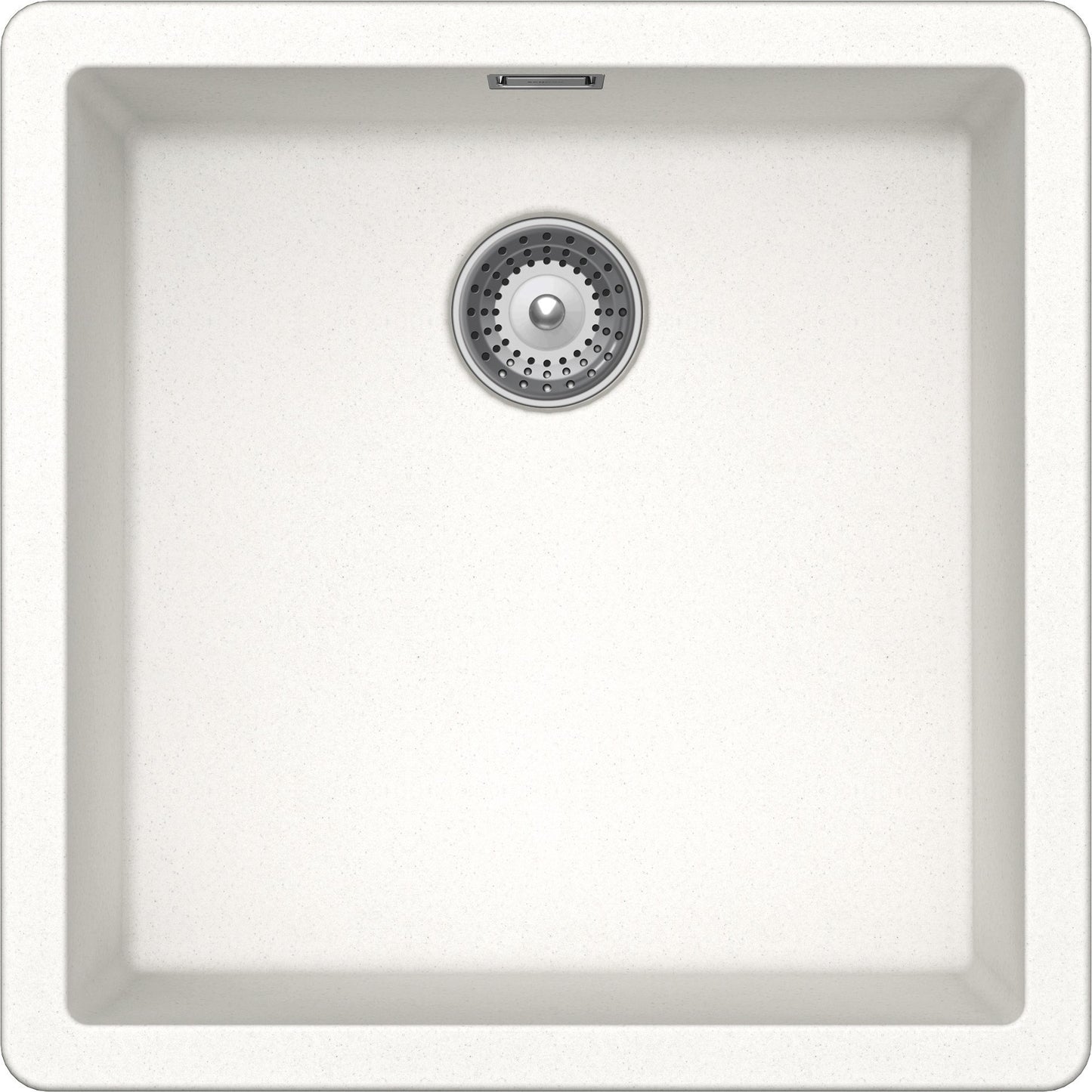 Schock BYKN100A01 | 1 VASCA | Cristalite | 456x456 | BIANCO ASSOLUTO | Base 50 | VASCHE SOPRATOP - M