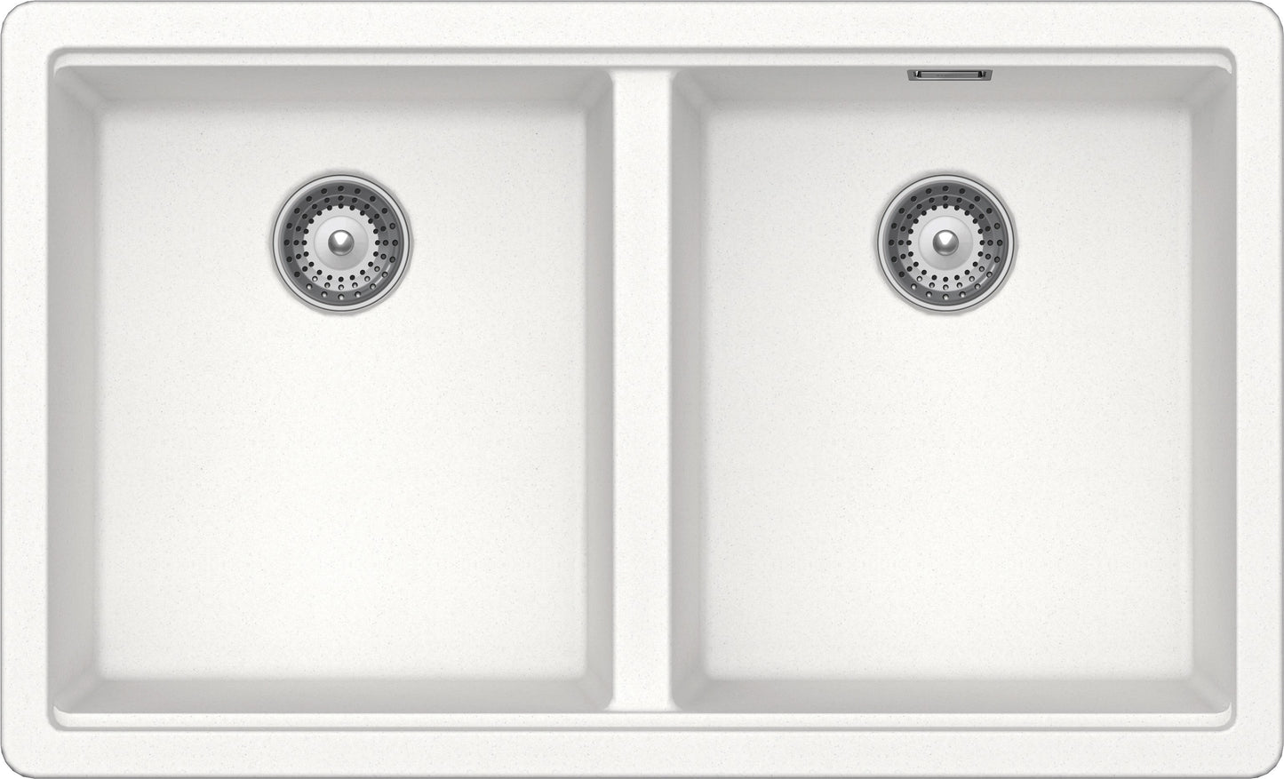 Schock BYKN200A01 | 2 VASCHE - BINARIO INTEGRATO PER ACCESSORI | Cristalite | 750X456 | BIANCO ASSO