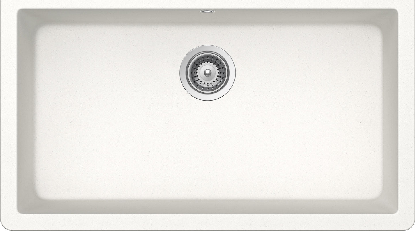 Schock SOLN100L01 | 1 VASCA | Cristalite | 768,2x414 | BIANCO ASSOLUTO | Base 90 | VASCHE SOTTOTOP -