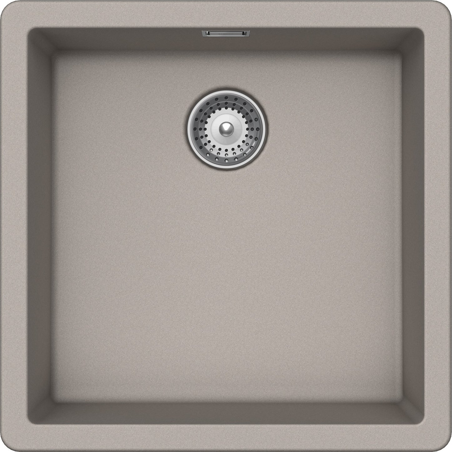 Schock BYKN100U42 | 1 VASCA | Cristalite | 400x400 | GRIGIO TORTORA | Base 50 | VASCHE SOTTOTOP - MI