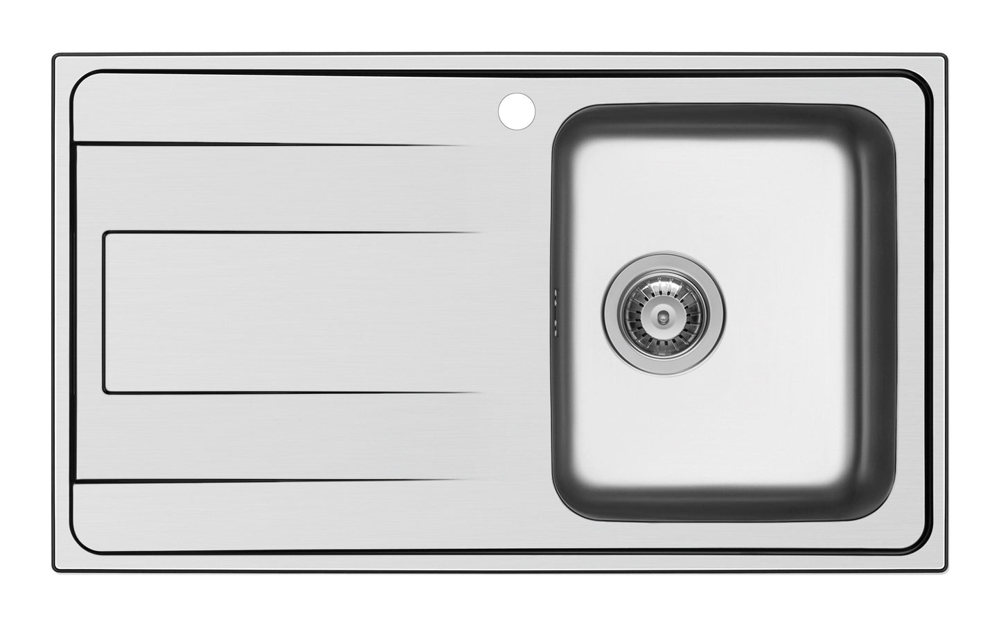 Schock WAVD100DX | 1 VASCA + GOCCIOLATOIO - BORDO SEMIFILO - FAST FIX, GUARNIZIONE GIA' INSTALLATA