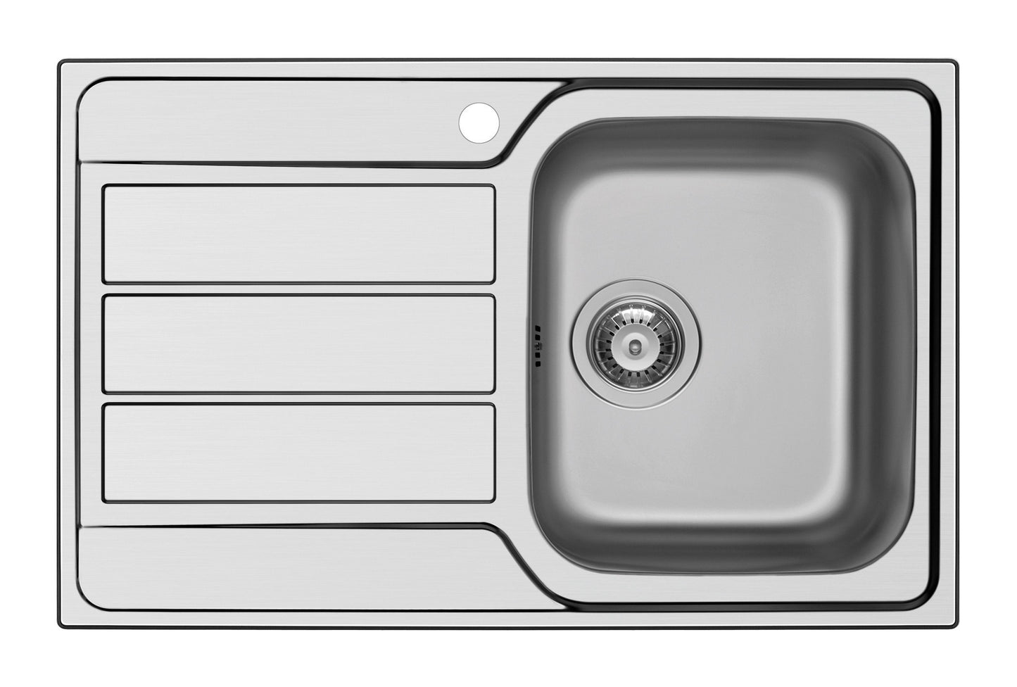 Schock MASTD100SDX | 1 VASCA + GOCCIOLATOIO - BORDO SEMIFILO - FAST FIX, GUARNIZIONE GIA' INSTALLATA