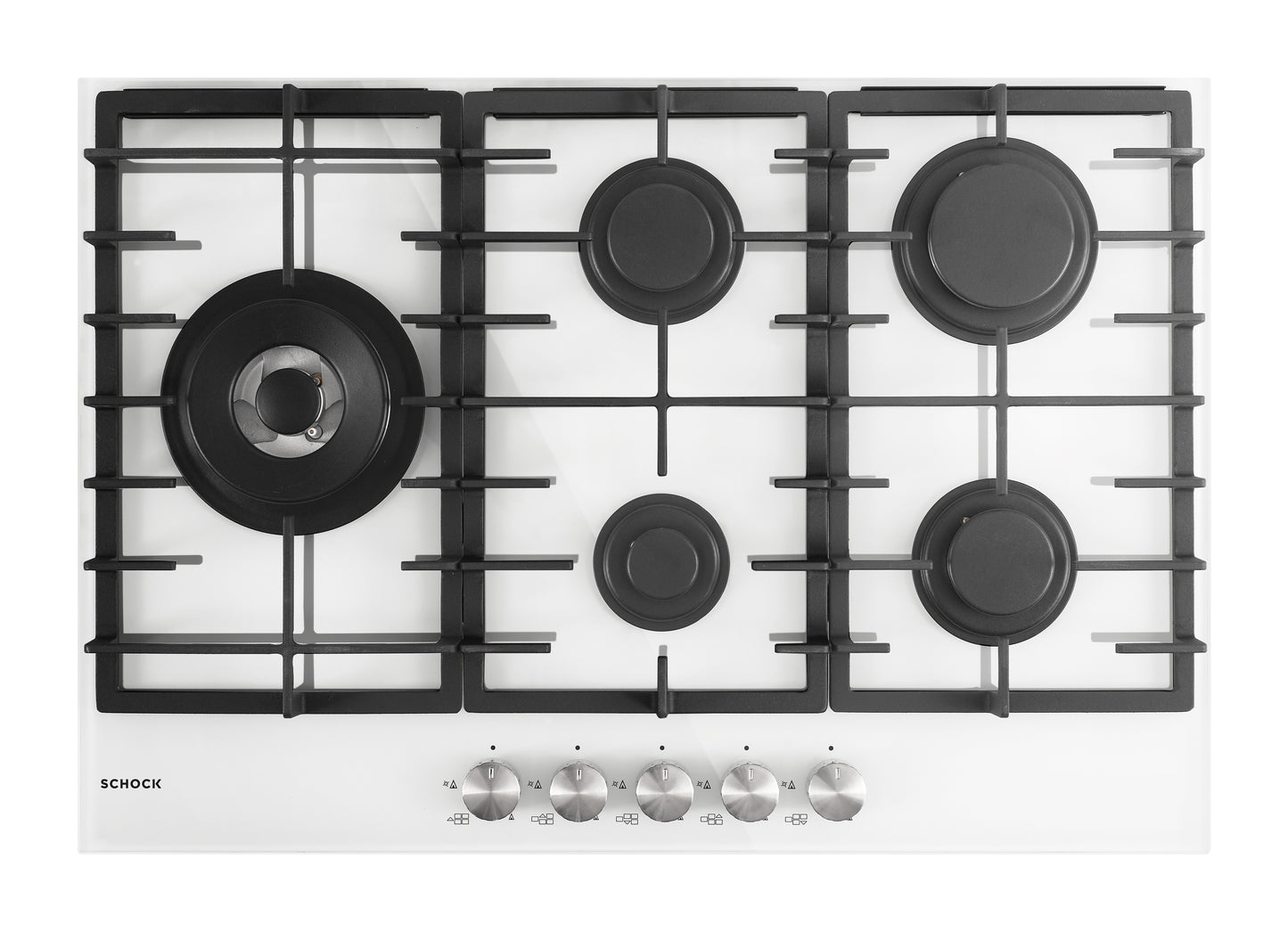 Schock SVC85THWH | IN CRISTALLO - 5 FUOCHI GAS - TRIPLA CORONA LAT. 3,8 Kw_ACCENSIONE - VALVOLE DI S