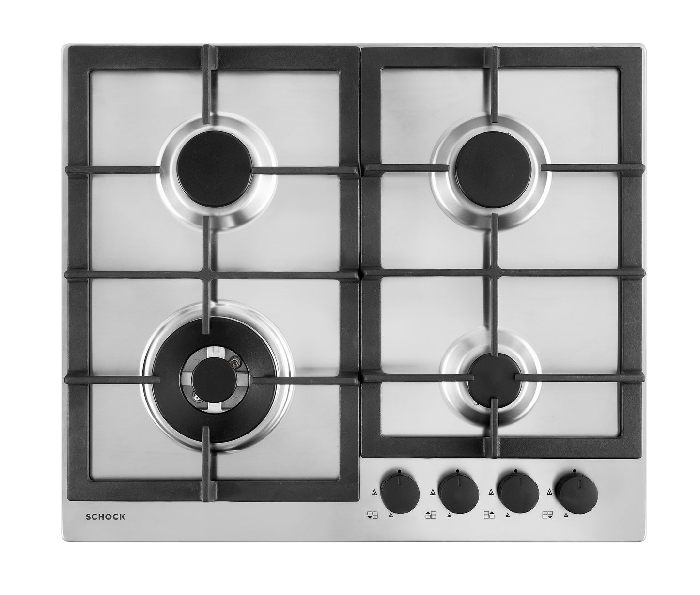 Schock STR64THIX | 4 FUOCHI GAS - TRIPLA CORONA 3,8 Kw _ACCENSIONE - VALVOLE DI SICUREZZA - GRIGLIE