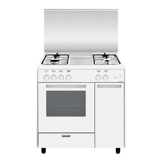GLEM GAS BIANCO AS854GX | CUCINE | CUCINE FORNO A GAS | CUCINA FORNO A GAS 80-89CM | CUCINA 80CM 4F