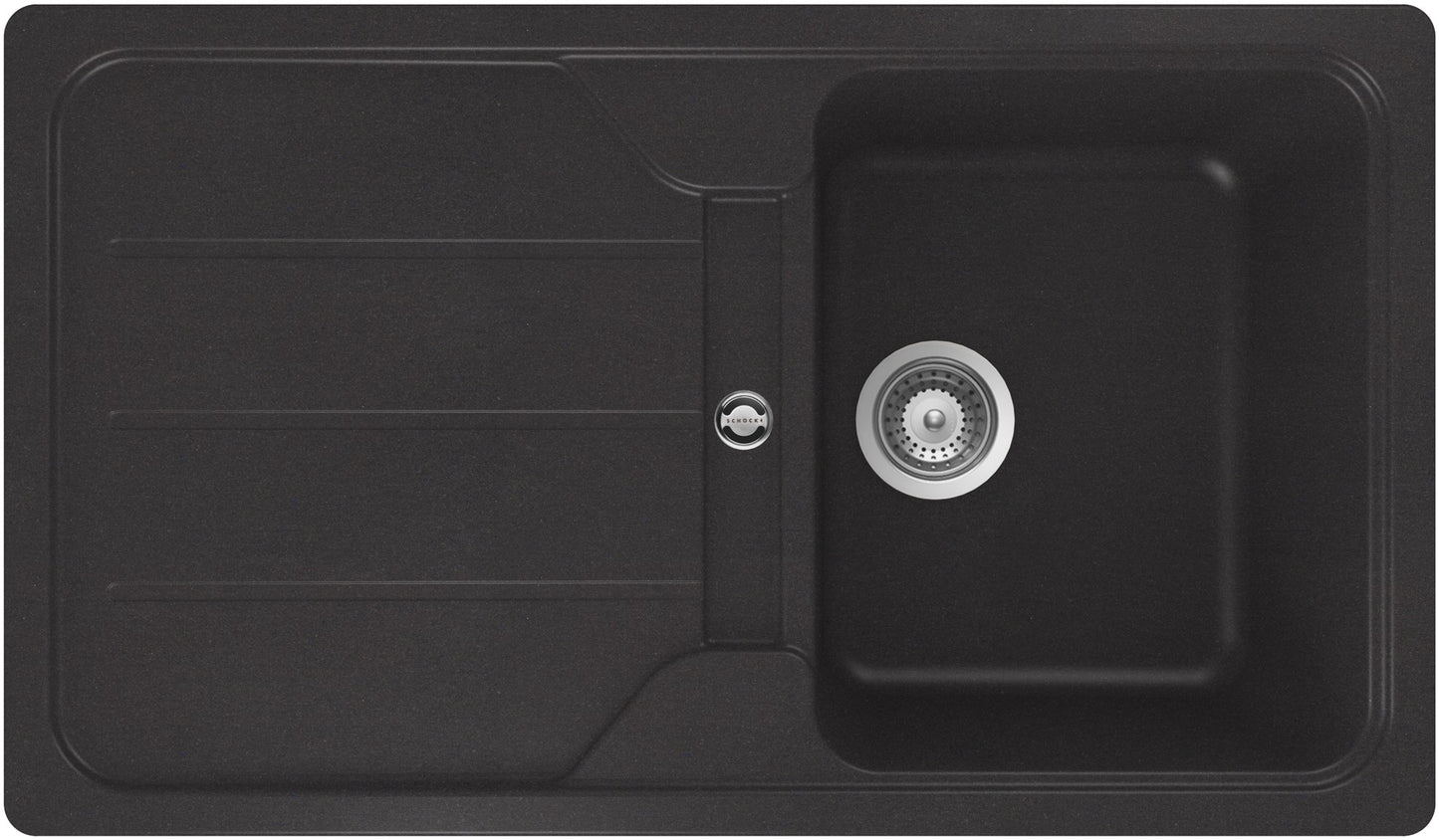 Schock FOMD100A51 | LAVELLO 1 VASCA + GOCCIOLATOIO - REVERSIBILE | Cristalite | 860x500 | ANTRACITE