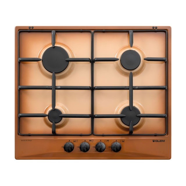 GLEM GAS GT64TF- | PIANI COTTURA A GAS | 60 | TERRA DI FRANCIA | 4 fuochi gas - comandi frontali -