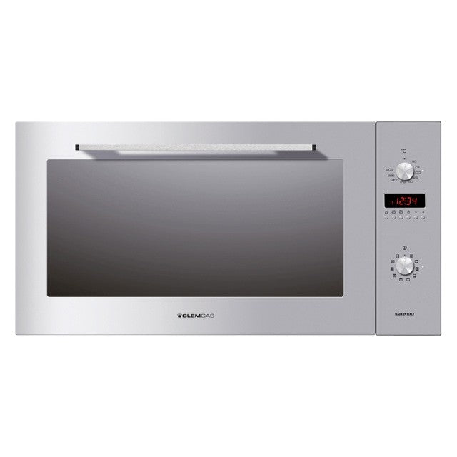 GLEM GAS GFE993IX | FORNI 90 CM | 90 | INOX | 90x48 cm -10 funzioni tra cui PIZZA ed ECO - program