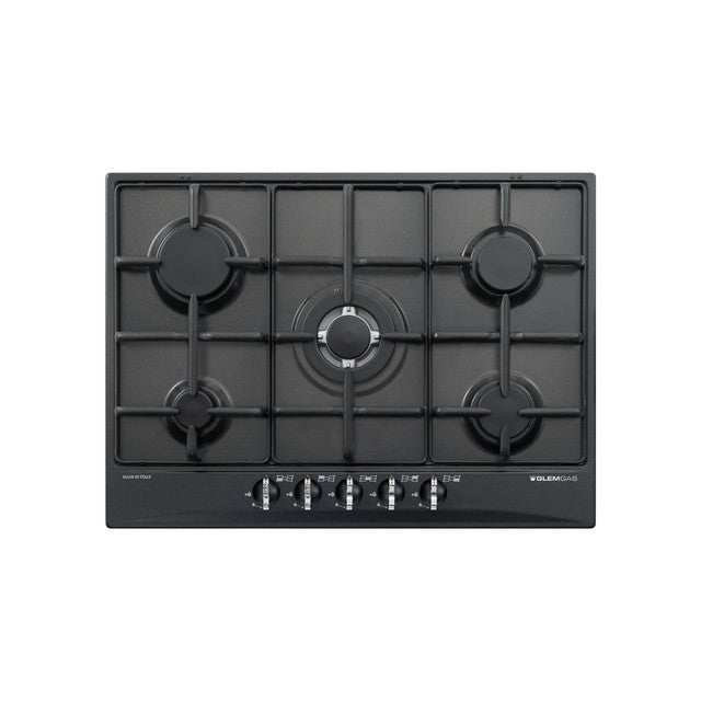 GLEM GAS GT755AC | PIANI COTTURA A GAS | 70 | ANTRACITE (con finiture cromate) | 4 f.gas + 1 tripla
