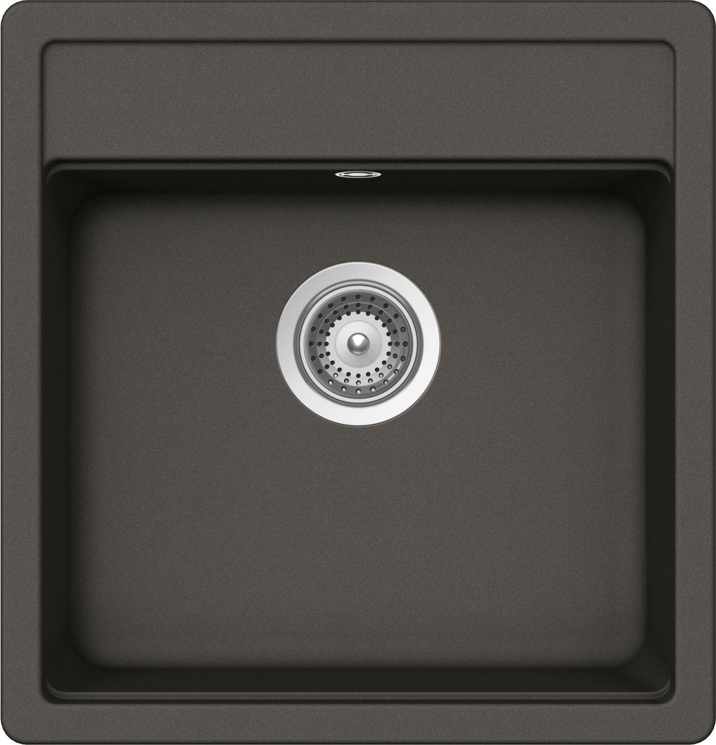 Schock NEMN100S43 | 1 VASCA - BINARIO INTEGRATO PER ACCESSORI | Cristalite | 490x510 | ASPHALT | Bas