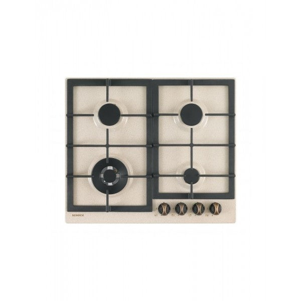 Schock STR64TH58 | 4 FUOCHI GAS - TRIPLA CORONA 3,8 Kw _ACCENSIONE - VALVOLE DI SICUREZZA - GRIGLIE