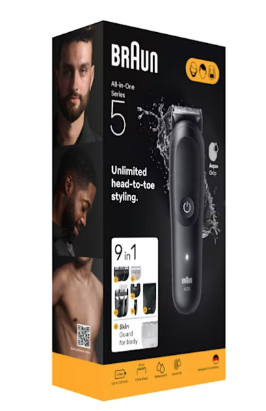 BRAUN PED AIO5540 | CURA PERSONA | RASATURA | REGOLA BARBA | REG.BARBA/CAPELLI 9IN1 RIC. 14LUNGH.+7P