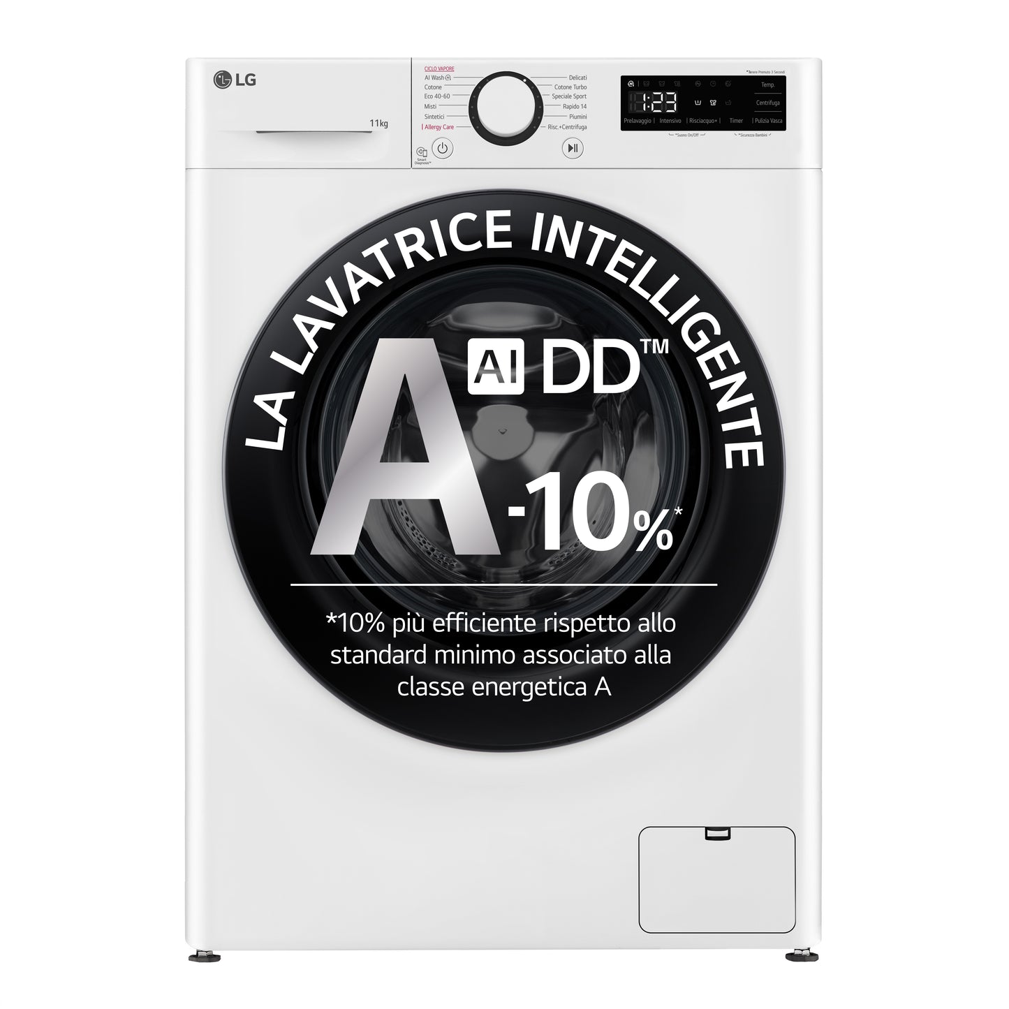 LG BIANCO F4R3011NSWB | LAVATRICI | LAVATRICI CARICO FRONTALE | LAV. C/FRONTALE 11-11,99KG | LAV.C/F