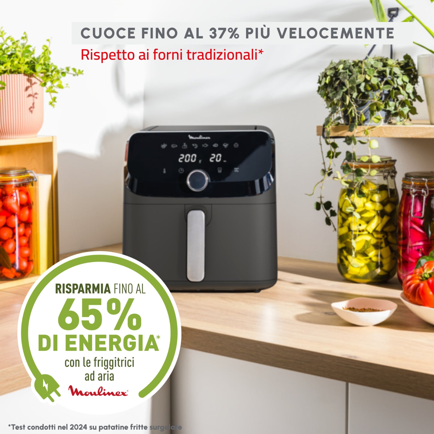MOULINEX PED EZ855H | CUCINA | COTTURA CIBI | FRIGGITRICI | FRIGGITRICE AD ARIA 1700-2020W 7.5LT EAS