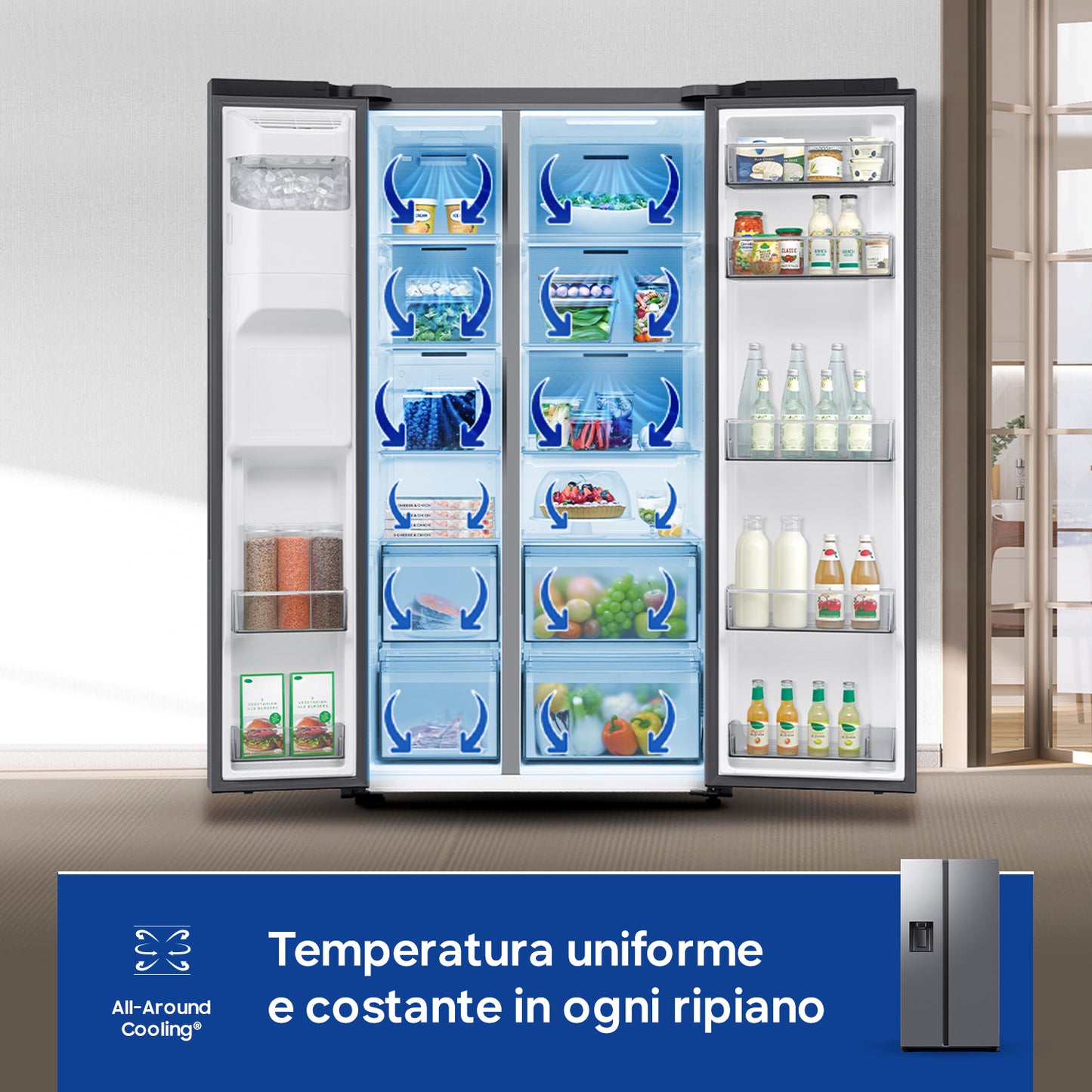 SAMSUNG BIANCO RS70F64KETEF | FRIGORIFERI | SIDE BY SIDE | SIDE BY SIDE NO FROST | SBS 635LT CE.E NO