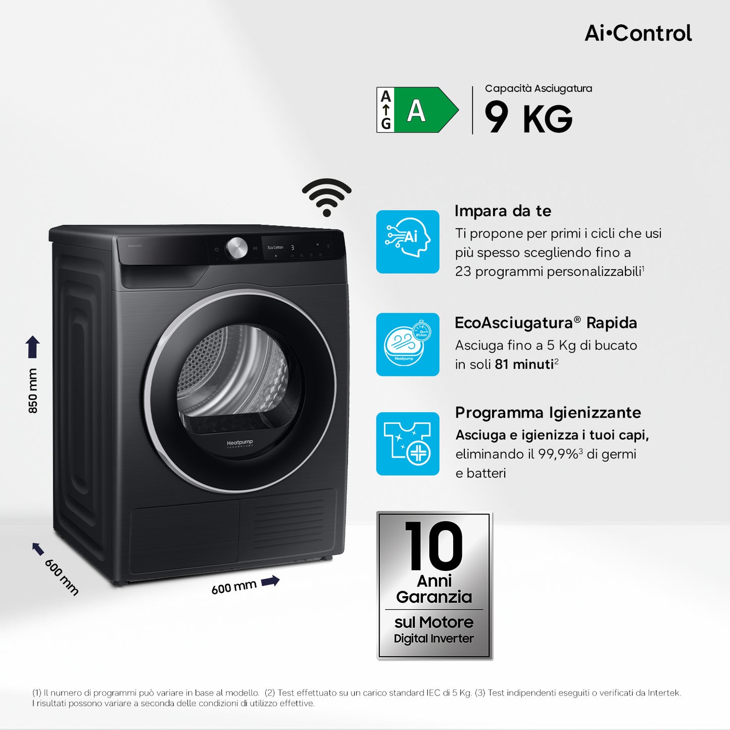 SAMSUNG BIANCO DV90DG6845LBU3 | ASCIUGATRICI | ASCIUGATRICI POMPA DI CALORE | ASCIUG. POMPA DI CALOR