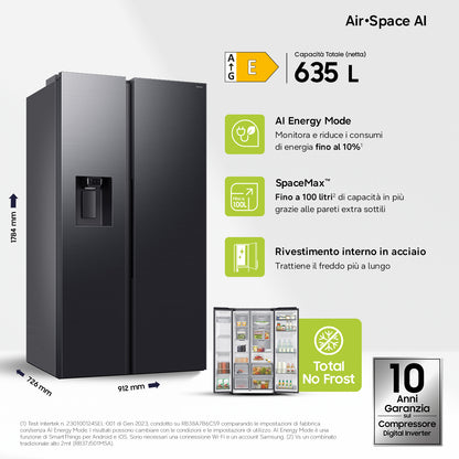 SAMSUNG BIANCO RS70F64KEFEF | FRIGORIFERI | SIDE BY SIDE | SIDE BY SIDE NO FROST | SBS 635LT CE.E NO