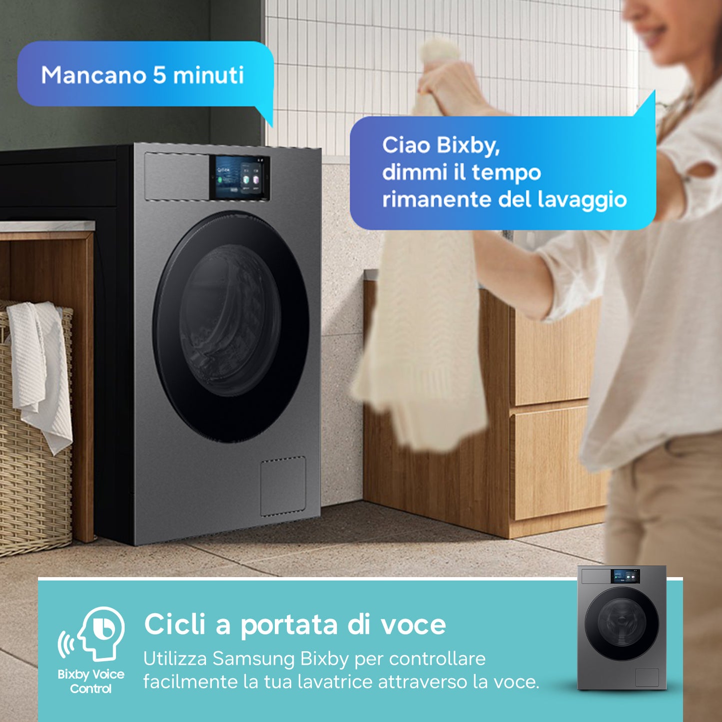 SAMSUNG BIANCO WF90F09C4SU3 | LAVATRICI | LAVATRICI CARICO FRONTALE | LAV. C/FRONTALE 9-9,99KG | LAV