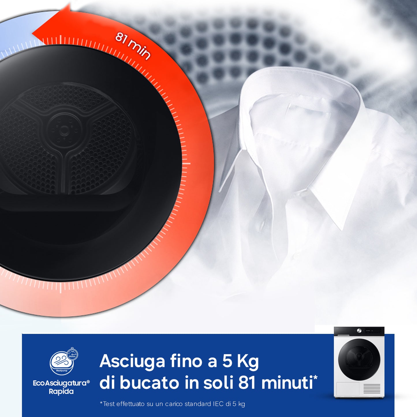 SAMSUNG BIANCO DV90DB7845GEU3 | ASCIUGATRICI | ASCIUGATRICI POMPA DI CALORE | ASCIUG. POMPA DI CALOR