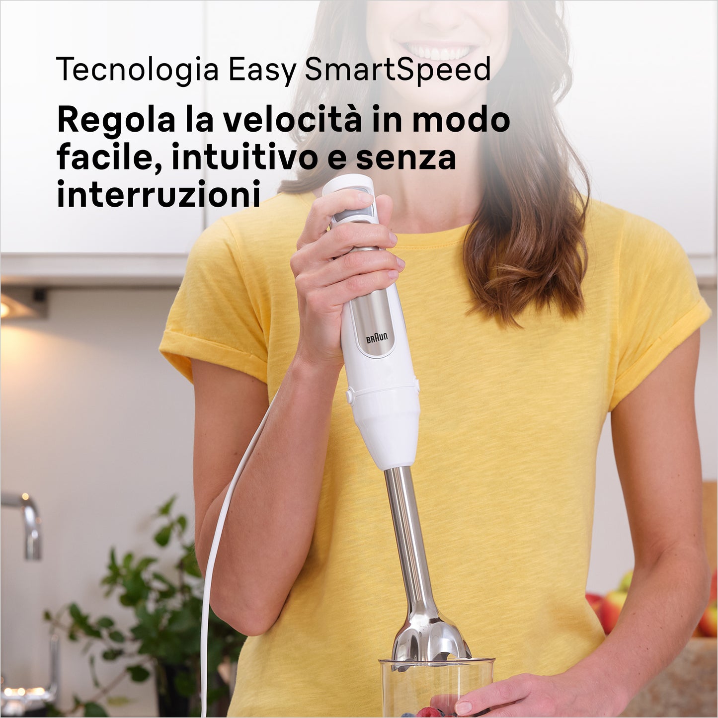 BRAUN PED MQ7035IWH | CUCINA | PREPARAZIONE CIBI | FRULLATORE A IMMERSIONE | MINIPIMER 1000W 0.6LT M