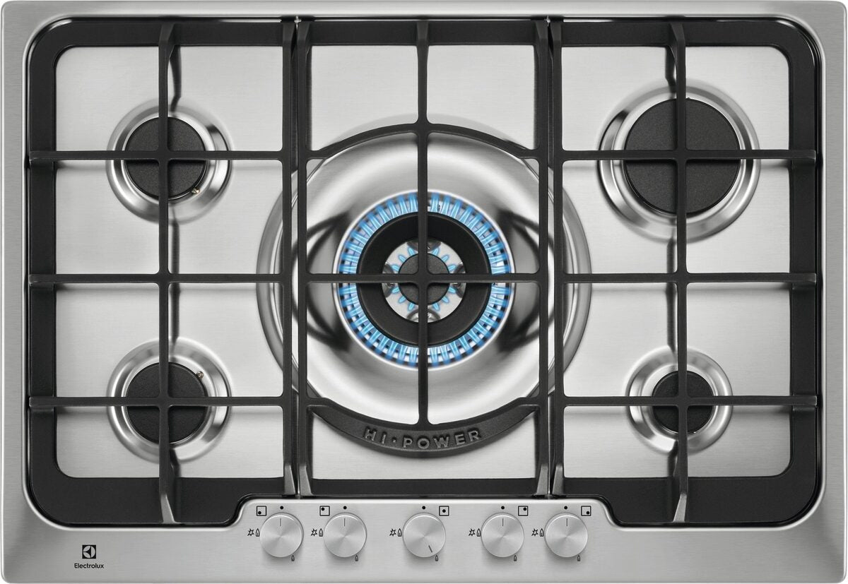 Electrolux BI   PX750UOV   | 75 cm Soft - 5 fuochi gas - Bruciatori Fiamma Pura - 1 bruciatore Wok -