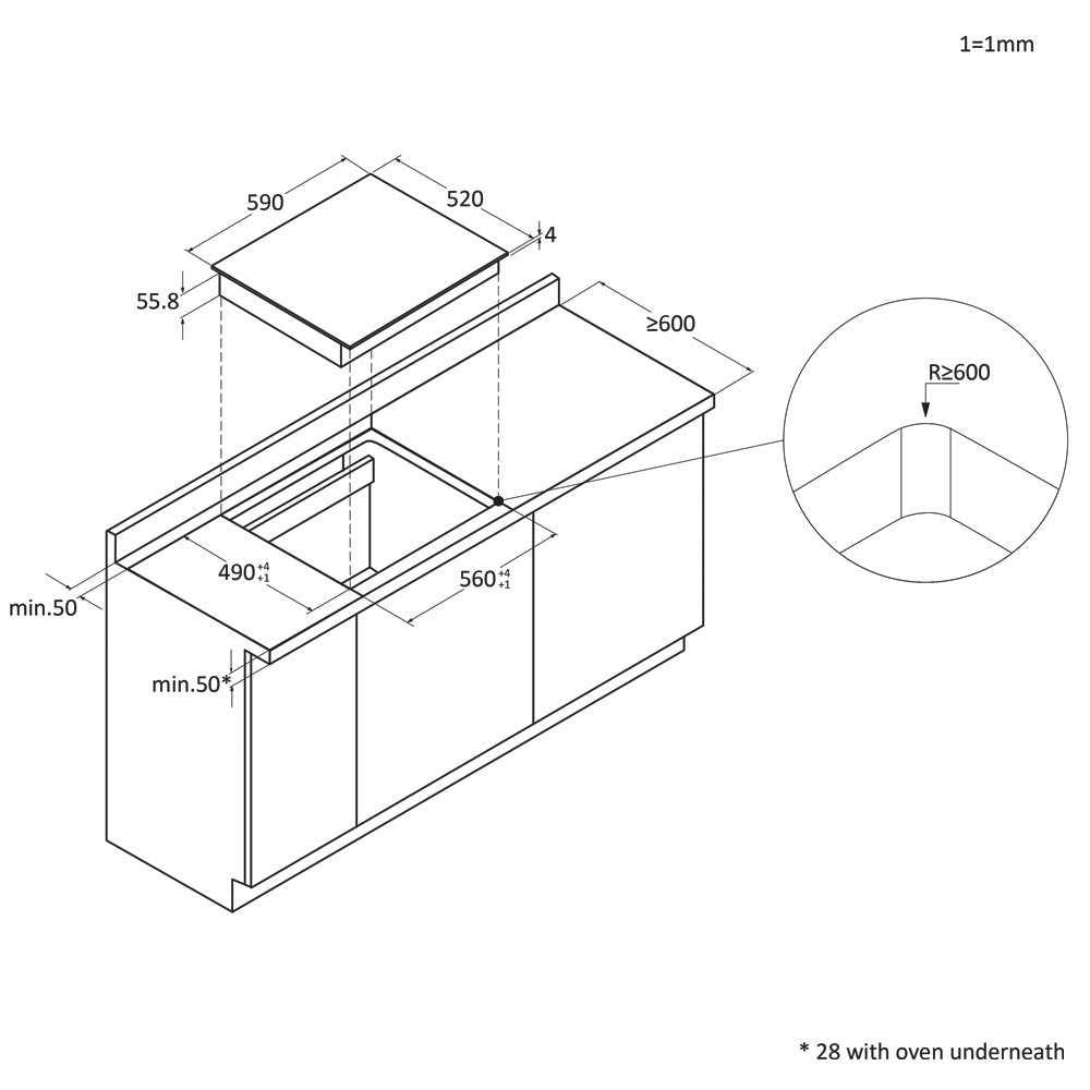 CANDY BI CTP643C/YEP|33803136|PIANO INDUZIONE 60 CM _INTERFACCIA CENTRAL SLIDER, 4 zone di cottura c
