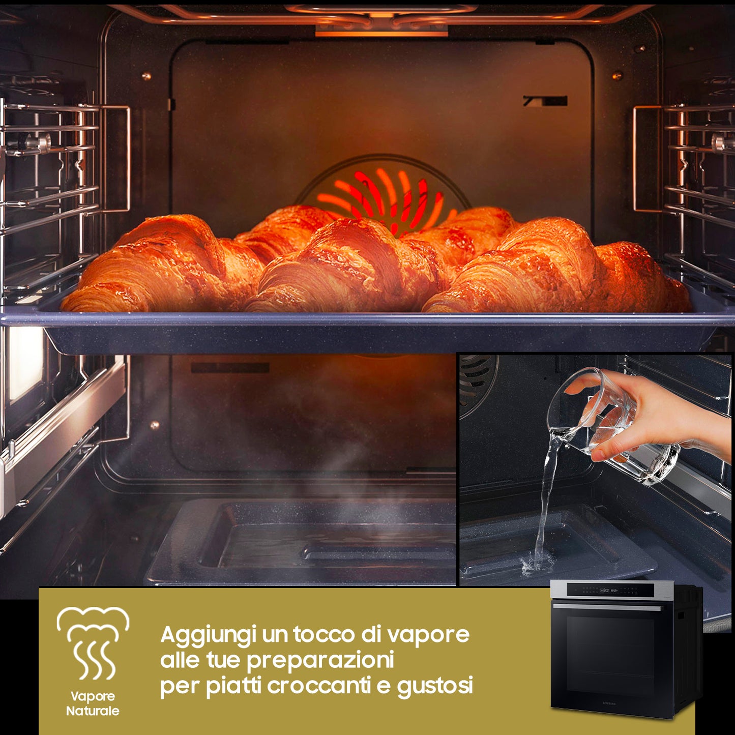 SAMSUNG PROMO NEW NV7B4040VBS/U5 | FORNO MULTIFUNZIONE SAMSUNG SERIE 4 76L, VENTOLA SINGOLA, VAPORE