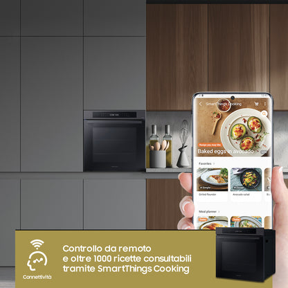 SAMSUNG SELECTION NV7B4040VBB/U5 | Forno Multifunzione Samsung Serie 4 76L, Ventola Singola, Vapore