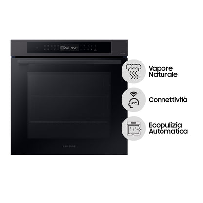 SAMSUNG SELECTION NV7B4040VBB/U5 | Forno Multifunzione Samsung Serie 4 76L, Ventola Singola, Vapore