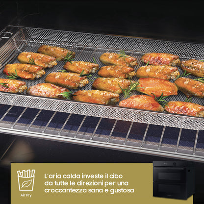 SAMSUNG SELECTION NV7B5760WBK/U5 | Forno a Vapore Samsung Dual Cook Flex_ Steam Serie 5 76L, Dual Co