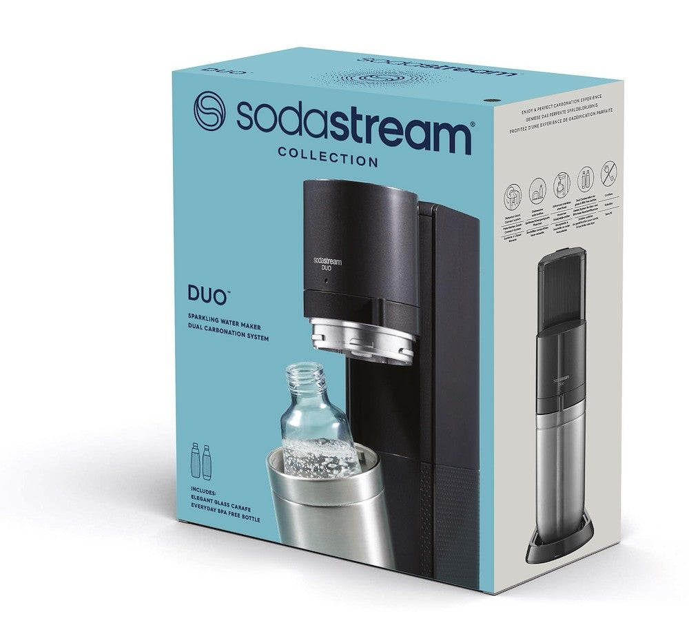 SODASTREAM PED 1016812391 | CUCINA | TRATTAMENTO BEVANDE | GASATORI | GASATORE DUO BLACK+B.VETRO 1LT