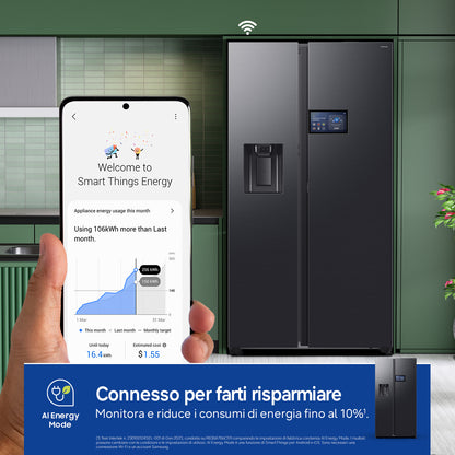 SAMSUNG BIANCO RS90F64EDFEF | FRIGORIFERI | SIDE BY SIDE | SIDE BY SIDE NO FROST | SBS 614LT CE.D NO