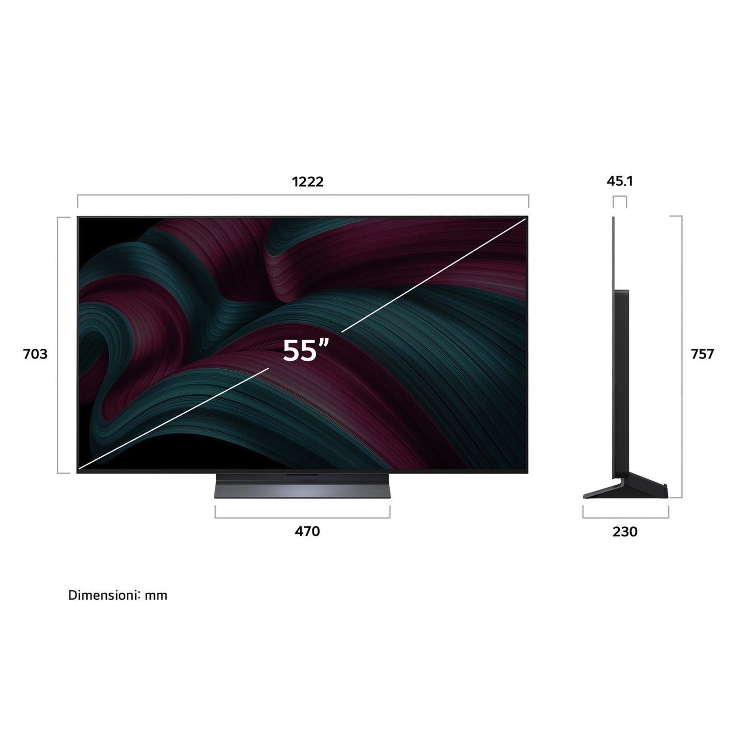 LG ELETTRONICA OLED55C55LA | TV | TV OLED | TV OLED 50" - 55" | TV OLED EVO 55"UHD 4K DVBT2/S2 SMART