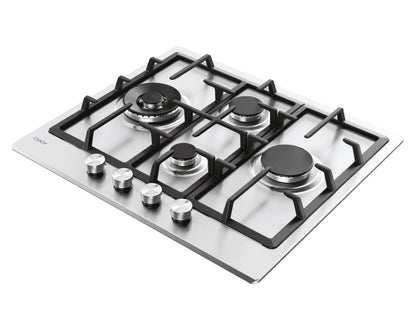 CANDY BI CHG6D4WTX|33803482|Piano Gas da 60cm inox;  Griglie in ghisa; 4 fuochi diamond; bruciatore