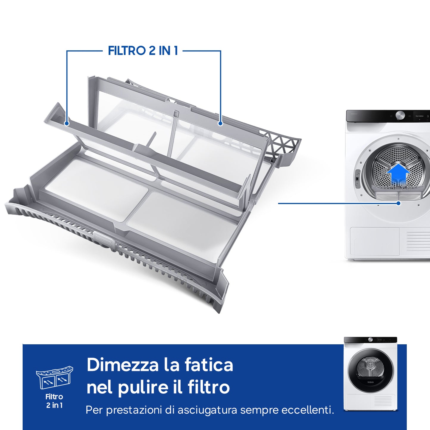 SAMSUNG BIANCO DV90DG6845LKU3 | ASCIUGATRICI | ASCIUGATRICI POMPA DI CALORE | ASCIUG. POMPA DI CALOR