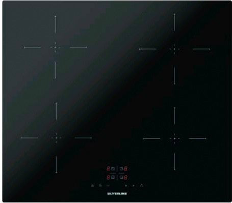 Silverline IH5445B01 | piani cottura  | induzione | 60 cm  | nero |  | 4 zone di cottura, touch cont
