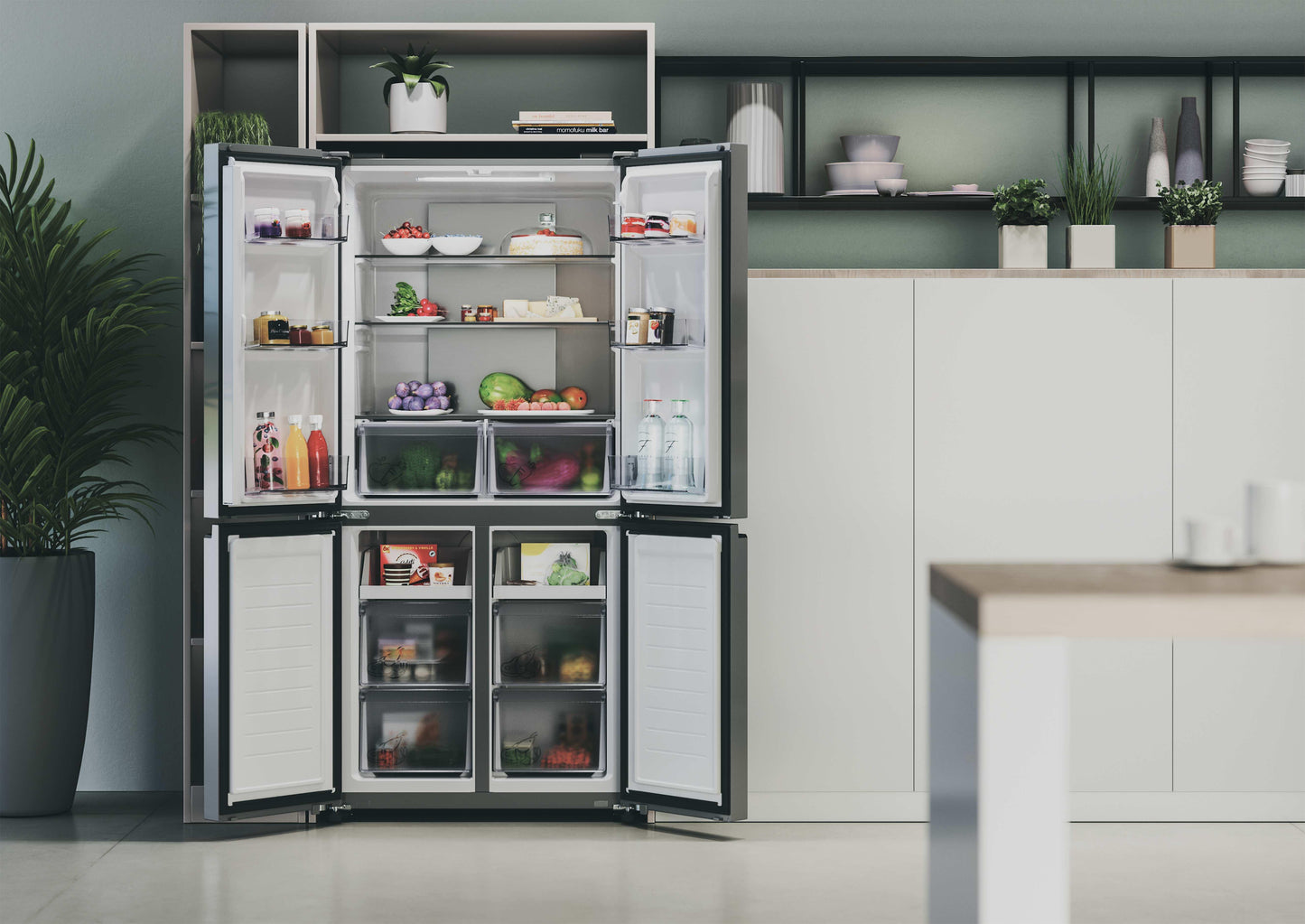 HOOVER FS promo HHCR3818ENPL | 34005430 | Multidoor 4 porte inox dark, 1815x833x650 |  | E
