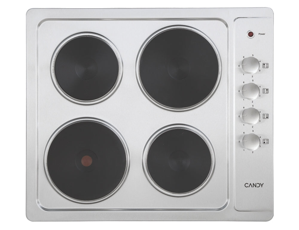 CANDY BI CLE64KX|33803124|Piano Elettrico da 60cm lateral inox;  Griglie in piattina; 4 piastre elet