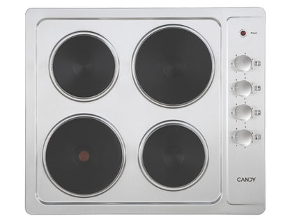 CANDY BI CLE64KX|33803124|Piano Elettrico da 60cm lateral inox;  Griglie in piattina; 4 piastre elet