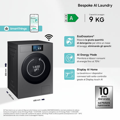 SAMSUNG BIANCO WF90F09C4SU3 | LAVATRICI | LAVATRICI CARICO FRONTALE | LAV. C/FRONTALE 9-9,99KG | LAV