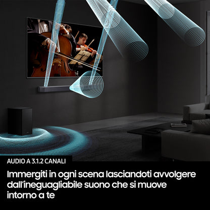 SAMSUNG ELETTRONICA HWQ600F | AUDIO | HOME CINEMA | SOUND BAR | SOUND BAR 3.1.2 C/SUBW.WLSS BT HDMI