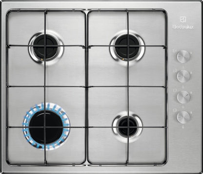 Electrolux BI   KGS6404SX   | 60 cm - Slim - Comandi Laterali - 4 fuochi gas - Bruciatori Fiamma Pur